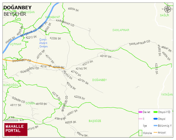 DOĞANBEY Mahallesi Haritası | Güncel Mahalle ve Köy Haritası