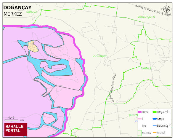 DOĞANÇAY Köyü Haritası | Mahalle Sokak Haritası
