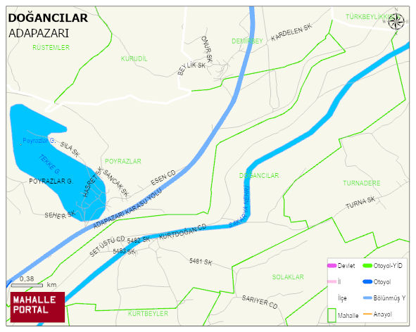 DOĞANCILAR Mahallesi Haritası | Detaylı Köy ve Mahalle Görünümü