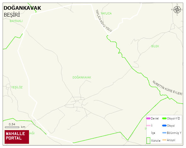 DOĞANKAVAK Köyü Haritası | Detaylı Köy ve Mahalle Görünümü
