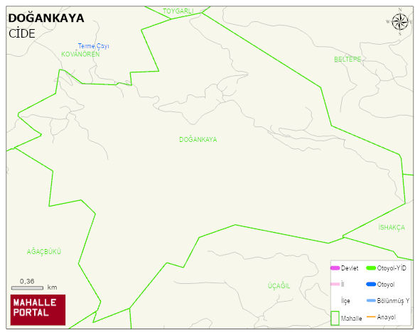 DOĞANKAYA Köyü Haritası | İnteraktif Köy ve Mahalle Sınırları