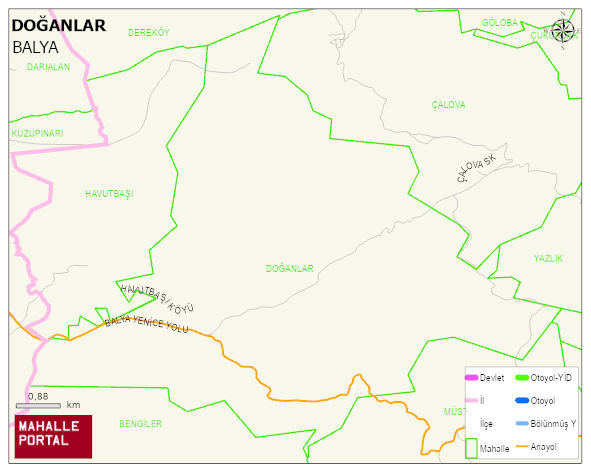 DOĞANLAR Mahallesi Haritası | Detaylı Köy ve Mahalle Görünümü