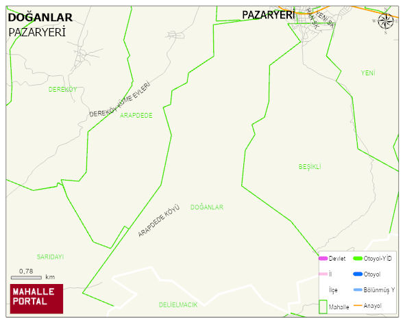 DOĞANLAR Mahallesi Haritası | Mahalle Sokak Haritası