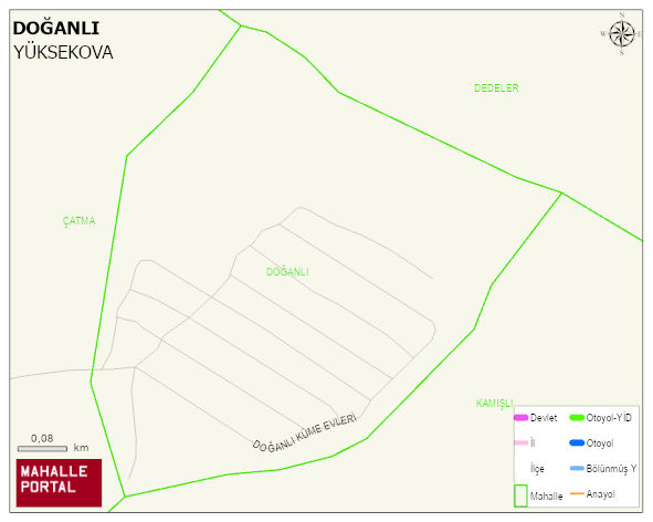 DOĞANLI Köyü Haritası | Detaylı Köy ve Mahalle Görünümü