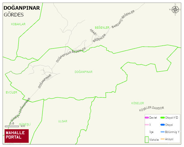 DOĞANPINAR Mahallesi Haritası | Coğrafi Yapı ve Detaylı Haritası