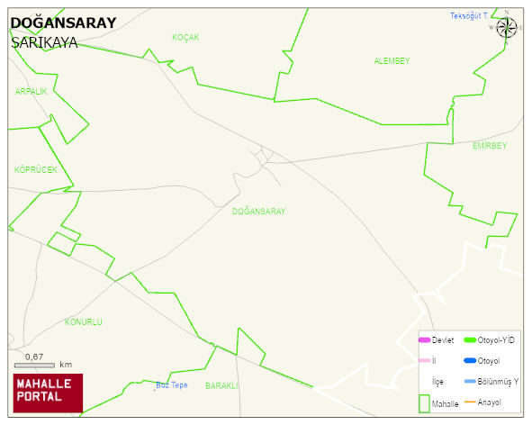 DOĞANSARAY Köyü Haritası | Uydu Görüntüsü ve Harita Detayları