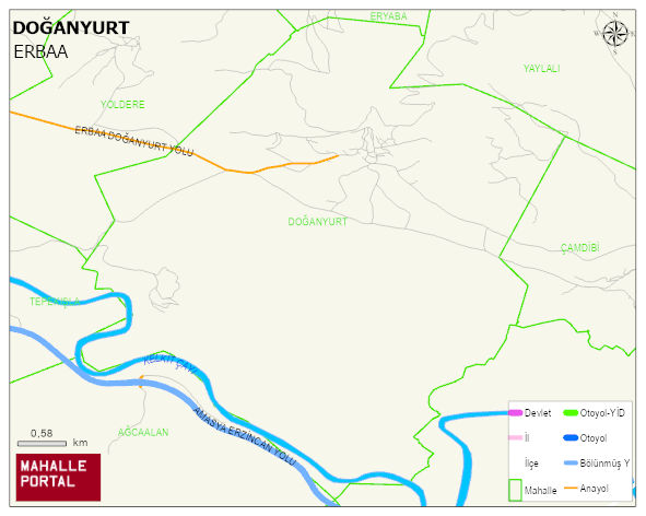 DOĞANYURT Köyü Haritası | İnteraktif Köy ve Mahalle Sınırları