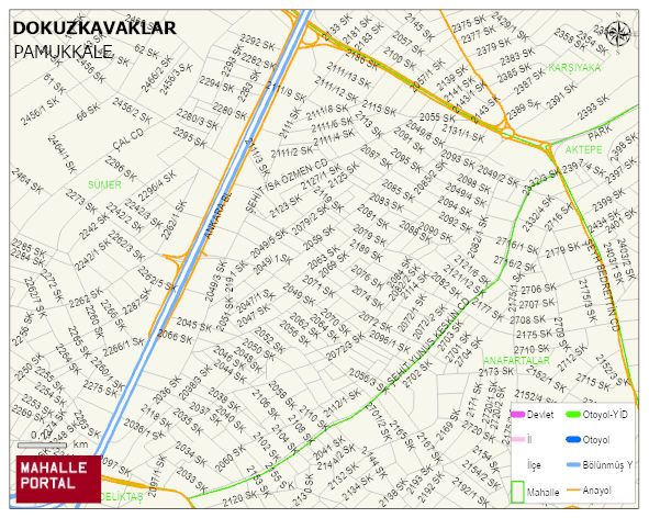 DOKUZKAVAKLAR Mahallesi Haritası | Coğrafi Yapı ve Detaylı Haritası
