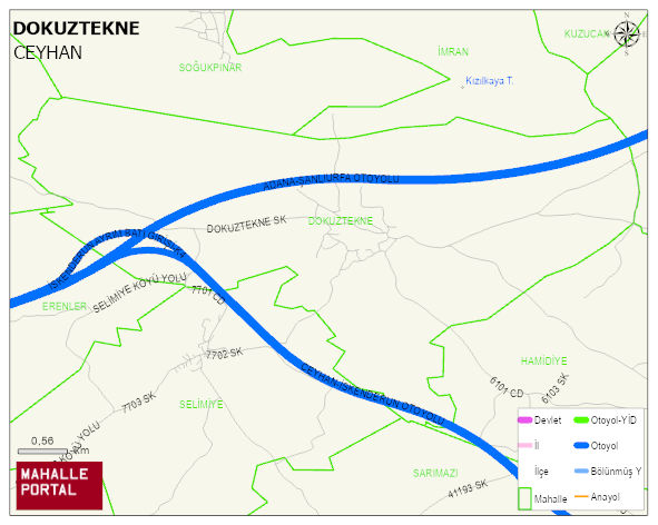 DOKUZTEKNE Mahallesi Haritası | Dağlar, Ovalar ve Akarsu Bilgileri