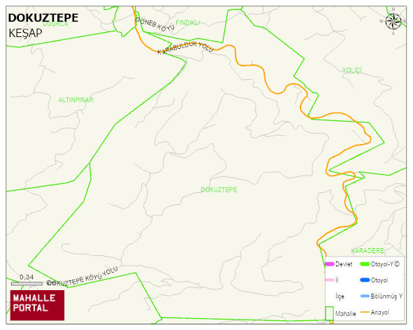 DOKUZTEPE Köyü Haritası | Coğrafi Yapı ve Detaylı Haritası