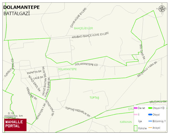 DOLAMANTEPE Mahallesi Haritası | Mahalle ve Köy Sınırı