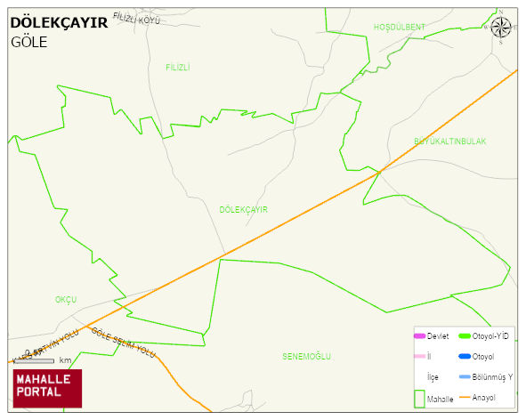 DÖLEKÇAYIR Köyü Haritası | Detaylı Köy ve Mahalle Görünümü