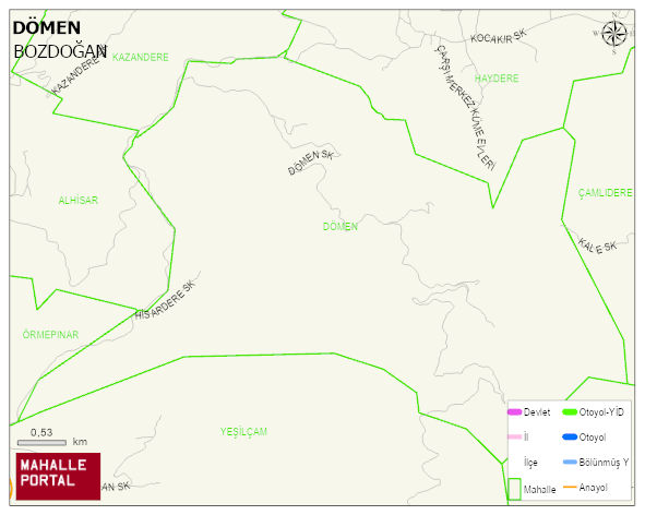 DÖMEN Mahallesi Haritası | Mahalle Sokak Haritası