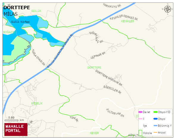 DÖRTTEPE Mahallesi Haritası | Detaylı Köy ve Mahalle Görünümü