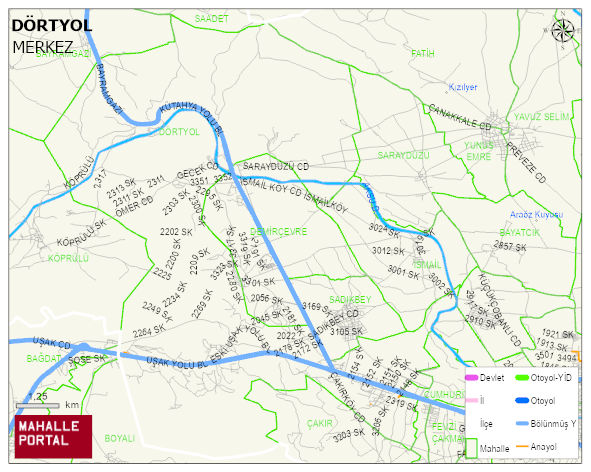 DÖRTYOL Mahallesi Haritası | Detaylı Köy ve Mahalle Görünümü