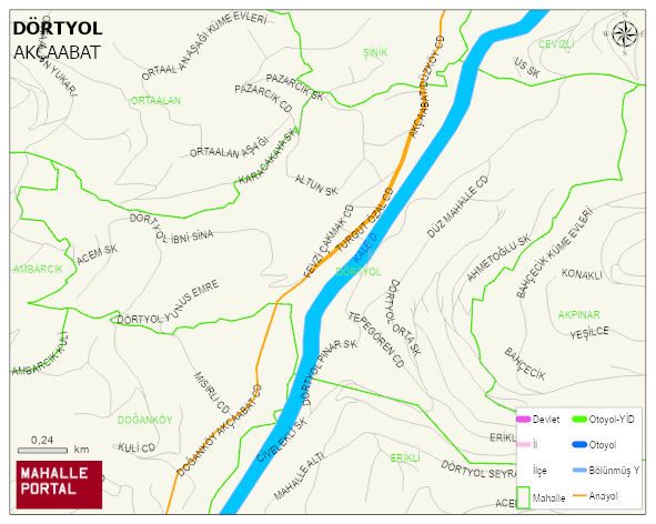 DÖRTYOL Mahallesi Haritası | Sayısal Bölge Görünümü