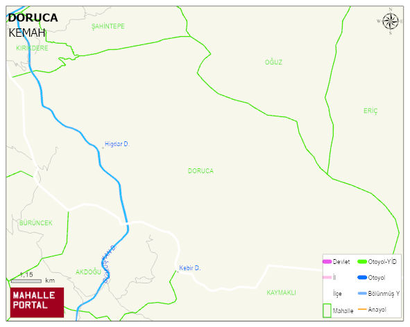 DORUCA Köyü Haritası | Güncel Mahalle ve Köy Haritası