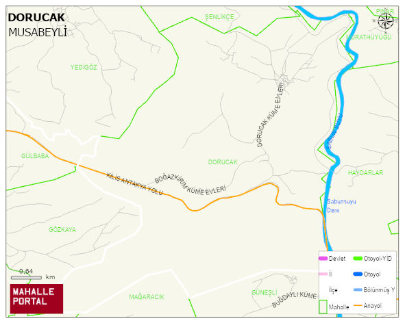 DORUCAK Köyü Haritası | Dağlar, Ovalar ve Akarsu Bilgileri