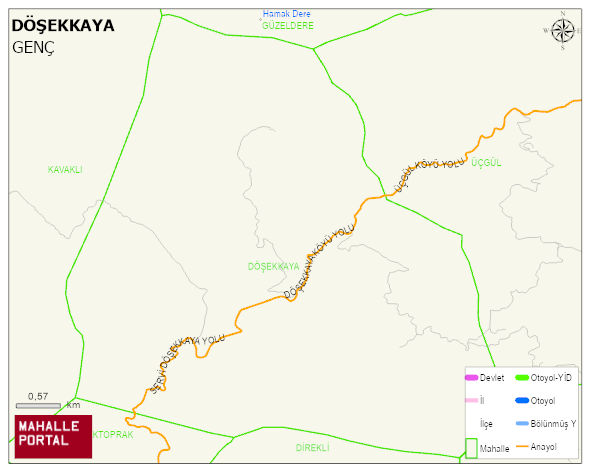 DÖŞEKKAYA Köyü Haritası | Uydu Görüntüsü ve Harita Detayları