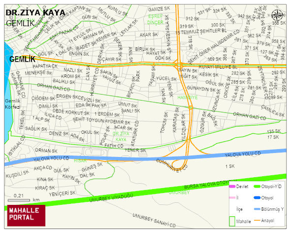 DR.ZİYA KAYA Mahallesi Haritası | Mahalle Sokak Haritası