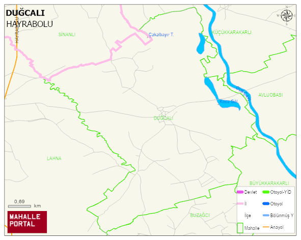 DUĞCALI Mahallesi Haritası | Dağlar, Ovalar ve Akarsu Bilgileri