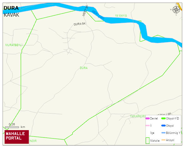 DURA Mahallesi Haritası | Mahalle ve Köy Sınırı