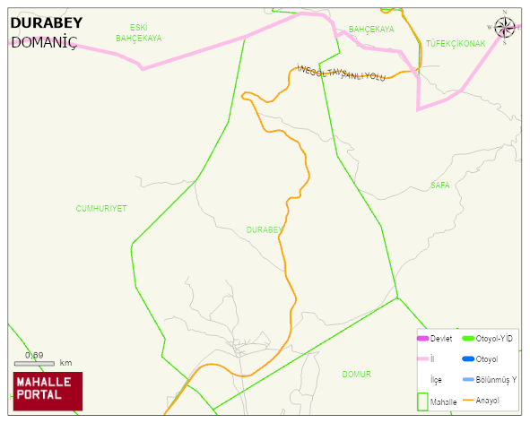 DURABEY Köyü Haritası | Detaylı Köy ve Mahalle Görünümü