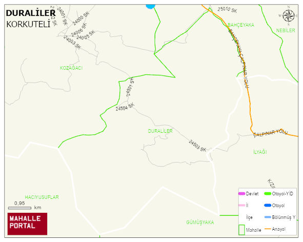 DURALİLER Mahallesi Haritası | Detaylı Köy ve Mahalle Görünümü