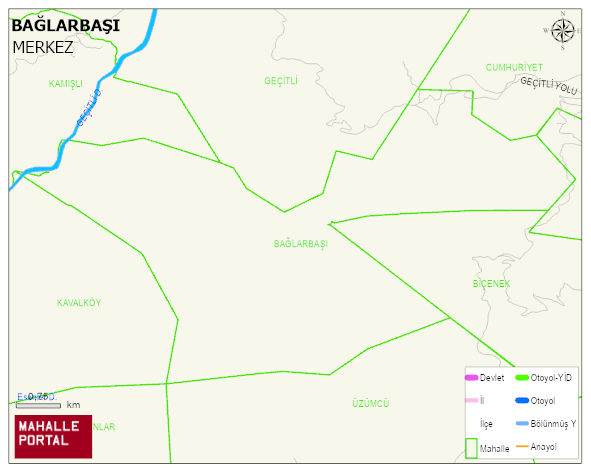 DURANKAYA BELDESİ BAĞLARBAŞI Mahallesi Haritası | Mahalle Sokak Haritası