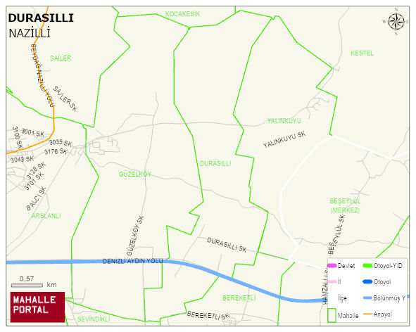 DURASILLI Mahallesi Haritası | Yükselti ve Doğa Özellikleri