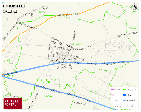 DURASILLI Mahallesi Haritası | Sayısal Bölge Görünümü