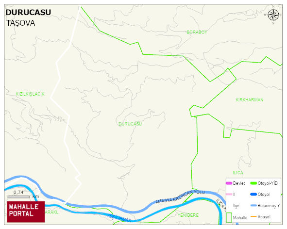 DURUCASU Köyü Haritası | Mahalle ve Köy Sınırı