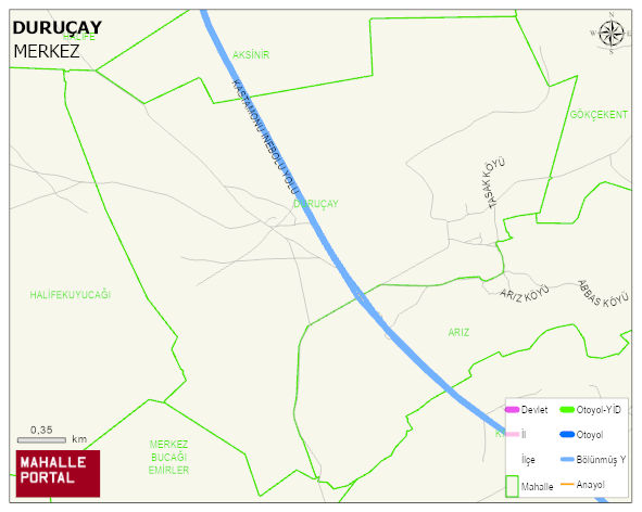 DURUÇAY Köyü Haritası | Coğrafi Yapı ve Detaylı Haritası