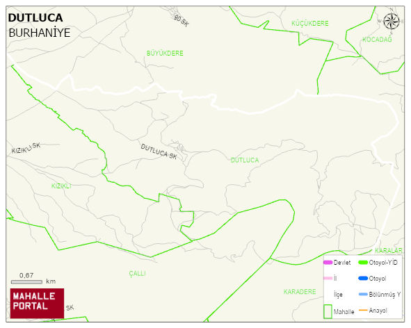 DUTLUCA Mahallesi Haritası | Mahalle ve Köy Sınırı