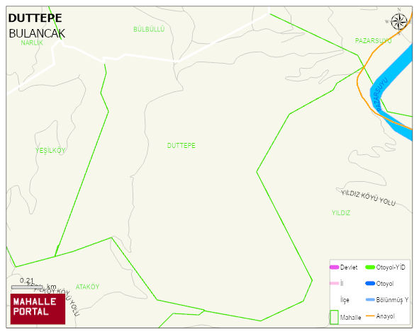 DUTTEPE Köyü Haritası | Güncel Mahalle ve Köy Haritası