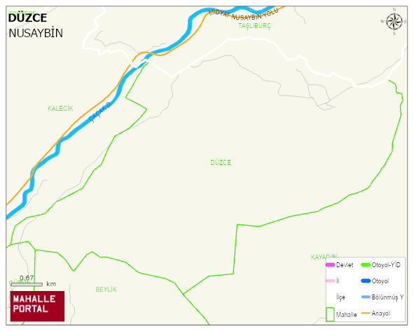 DÜZCE Mahallesi Haritası | Dağlar, Ovalar ve Akarsu Bilgileri