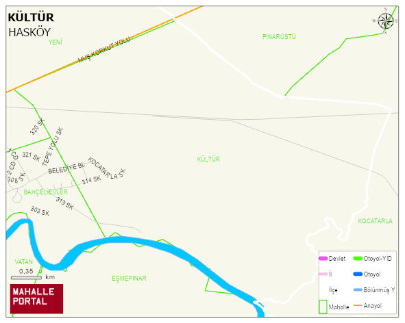 DÜZKIŞLA BELDESİ KÜLTÜR Mahallesi Haritası | Detaylı Köy ve Mahalle Görünümü