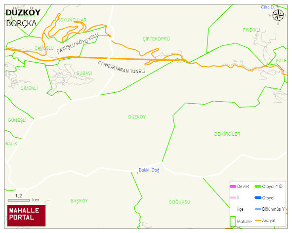 DÜZKÖY Köyü Haritası | Detaylı Köy ve Mahalle Görünümü