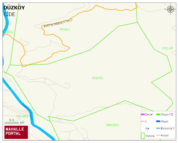 DÜZKÖY Köyü Haritası | İnteraktif Köy ve Mahalle Sınırları