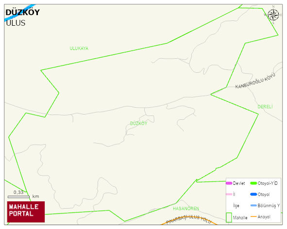 DÜZKÖY Köyü Haritası | Mahalle ve Köy Sınırı