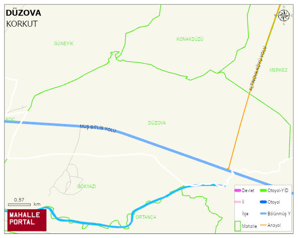 DÜZOVA Köyü Haritası | Dağlar, Ovalar ve Akarsu Bilgileri