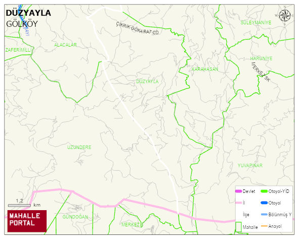 DÜZYAYLA Mahallesi Haritası | İnteraktif Köy ve Mahalle Sınırları