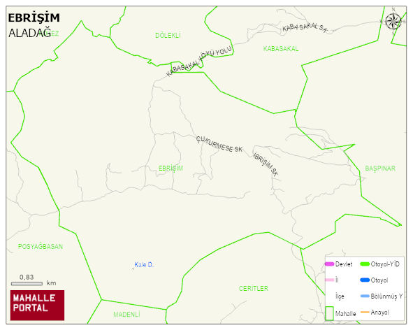 EBRİŞİM Mahallesi Haritası | Coğrafi Yapı ve Detaylı Haritası