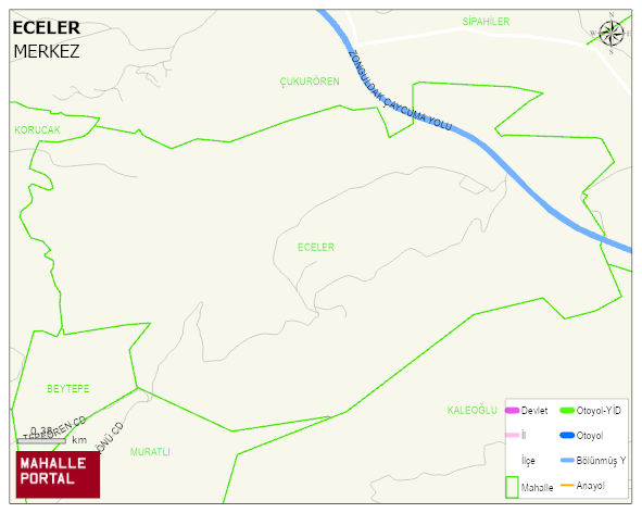ECELER Köyü Haritası | İnteraktif Köy ve Mahalle Sınırları