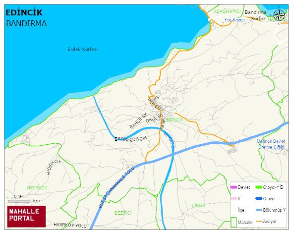 EDİNCİK Mahallesi Haritası | İnteraktif Köy ve Mahalle Sınırları