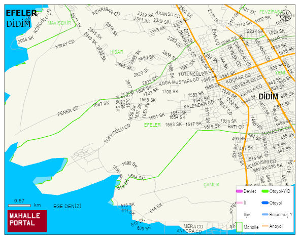 EFELER Mahallesi Haritası | İnteraktif Köy ve Mahalle Sınırları