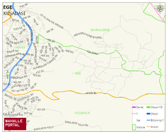 EGE Mahallesi Haritası | Detaylı Köy ve Mahalle Görünümü