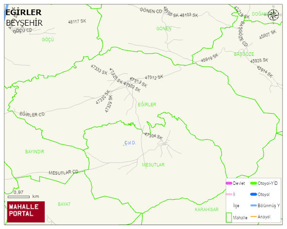EĞİRLER Mahallesi Haritası | Güncel Mahalle ve Köy Haritası