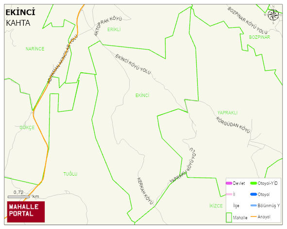 EKİNCİ Köyü Haritası | İnteraktif Köy ve Mahalle Sınırları