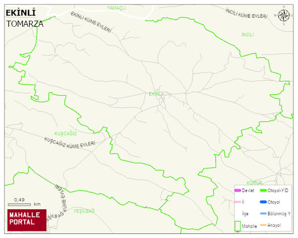 EKİNLİ Mahallesi Haritası | Sayısal Bölge Görünümü